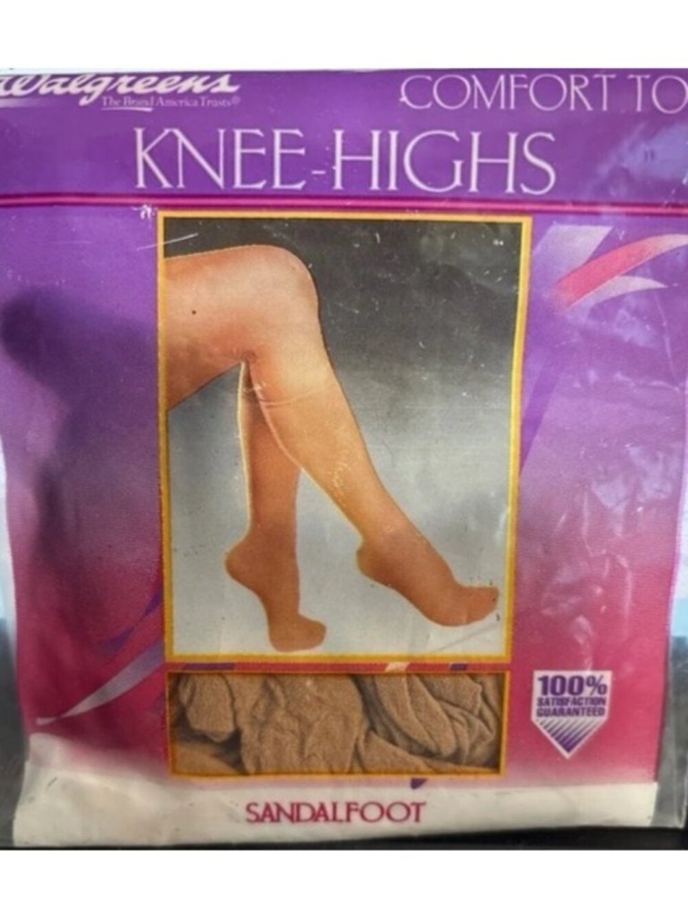 Womens Knee-Highs Comfort Top Sandalfoot NUDE Fits 8 1/2-11 1 Size 2 1 Each New